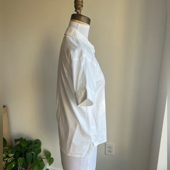 KATE SPADE NEW YORK WHITE SHORT SLEEVE BUTTON DOWN SIZE 2 - Picture 2 of 8